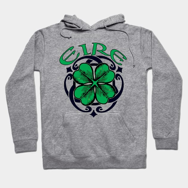 Irish Shamrock Vintage T-Shirt St. Patrick's Day Irish Clover Eire Hoodie by WarriorX